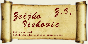 Željko Višković vizit kartica